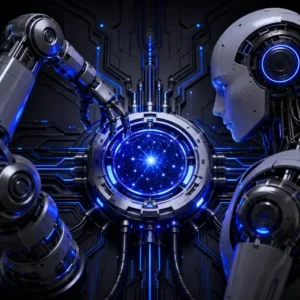 Imagine reprezentativă pentru familia AI și robotică