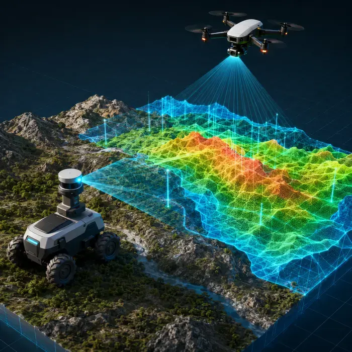 Imagine reprezentativă pentru familia Cartografiere, GIS și inspecție robotică